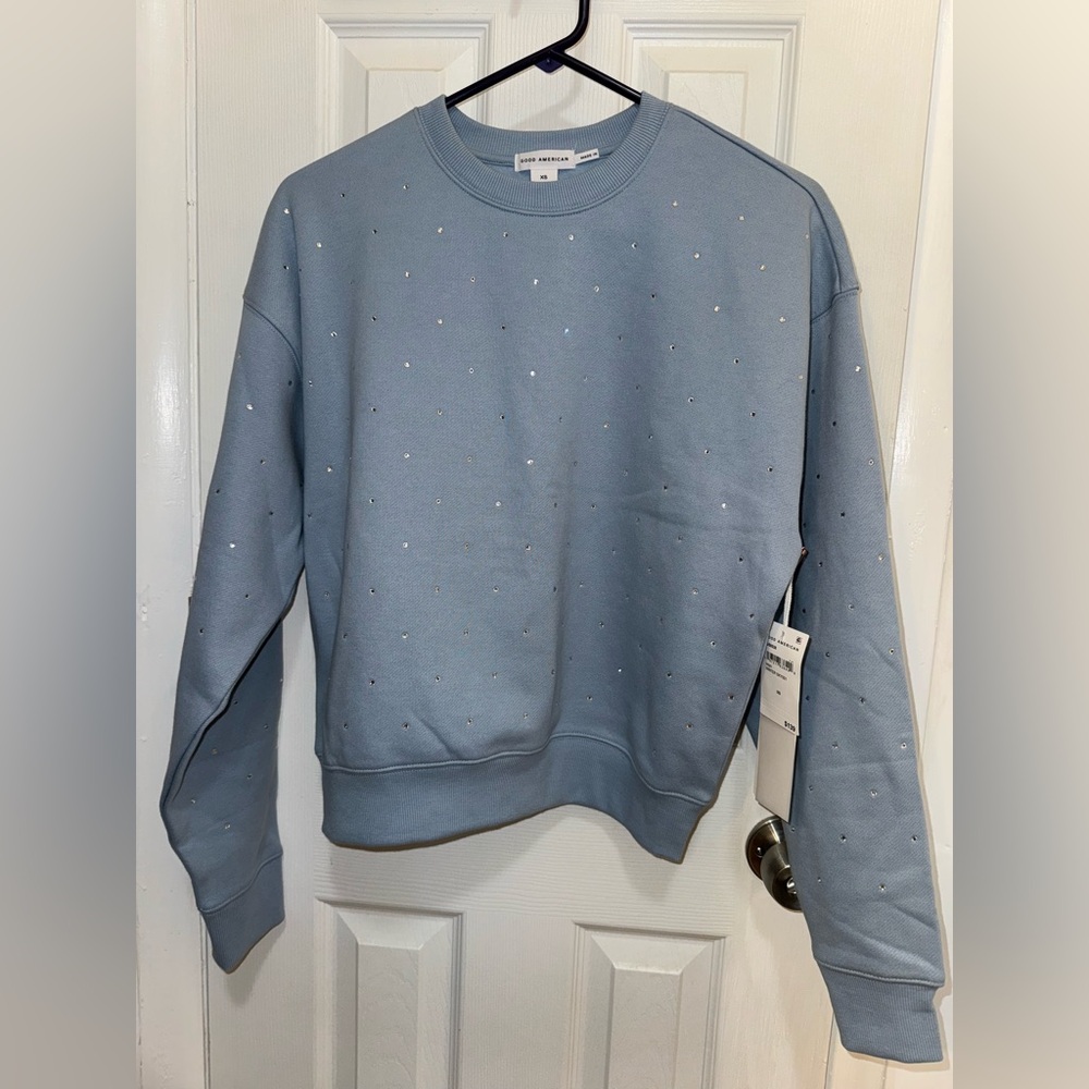 Good American Crystal Crewneck Sweatshirt (SEE DESCRIPTION!)